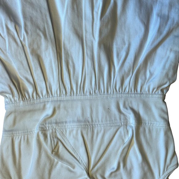 Liz Claiborne Womens White Textured Cap Sleeve Dress Size 8 - Picture 6 of 10